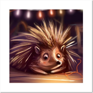 Cute Porcupine Drawing Posters and Art
